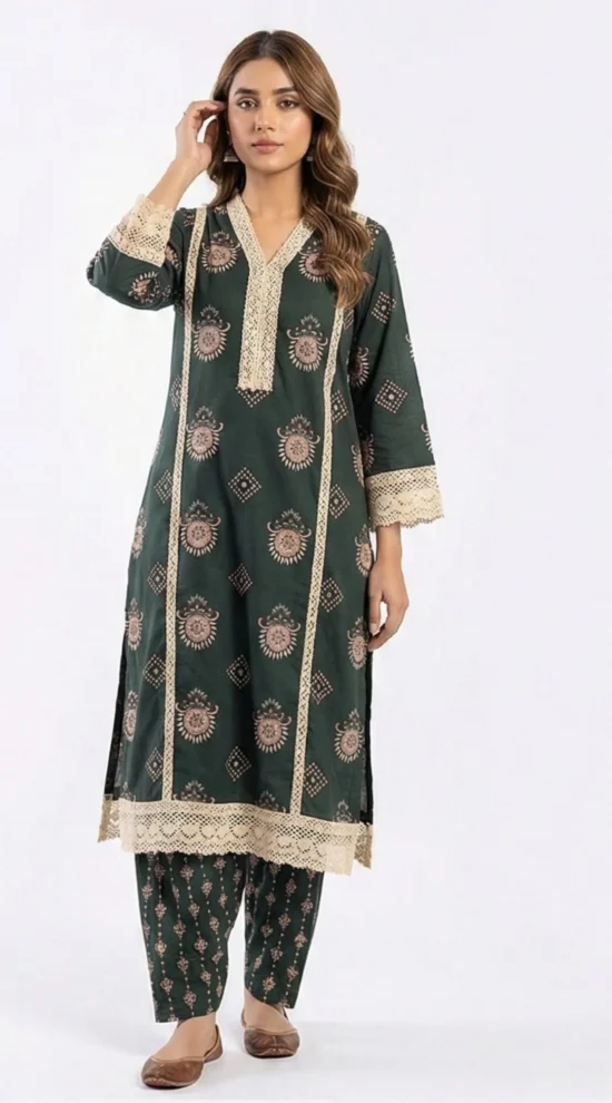 Khaddar 2 Piece Unstitched Printed Suit for Everyday & Festive Wear