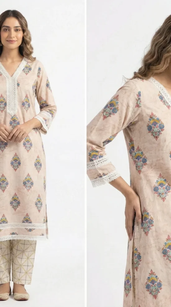 Elegant Khaddar 2-Piece Unstitched Printed Suit for Casual & Festive Wear