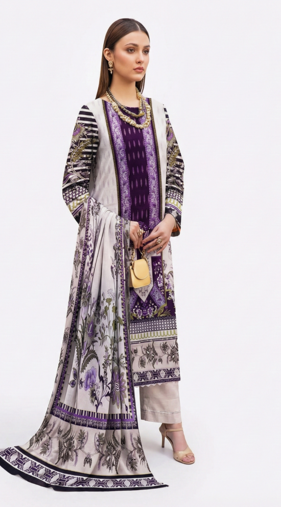 Essence of Linen 3-Piece Printed Suit